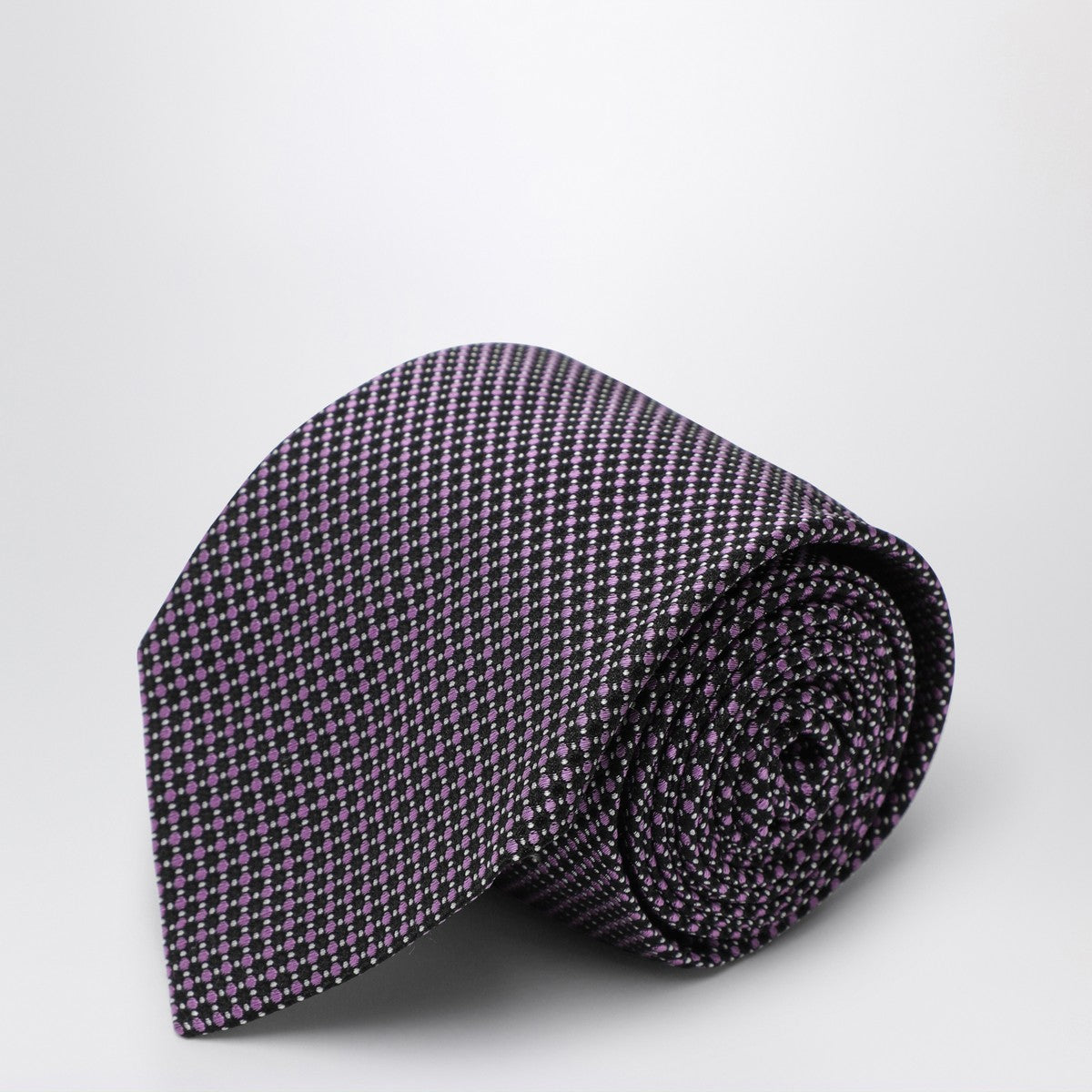 Destin Purple polka dot silk tie Destin