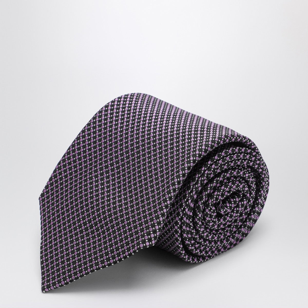 Destin Purple polka dot silk tie Destin