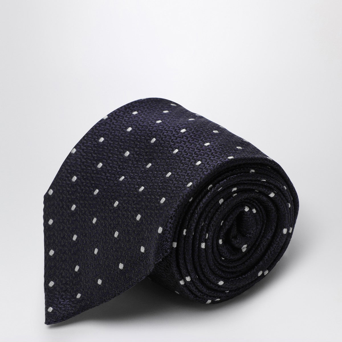 Destin Blue/white polka dot silk tie Destin