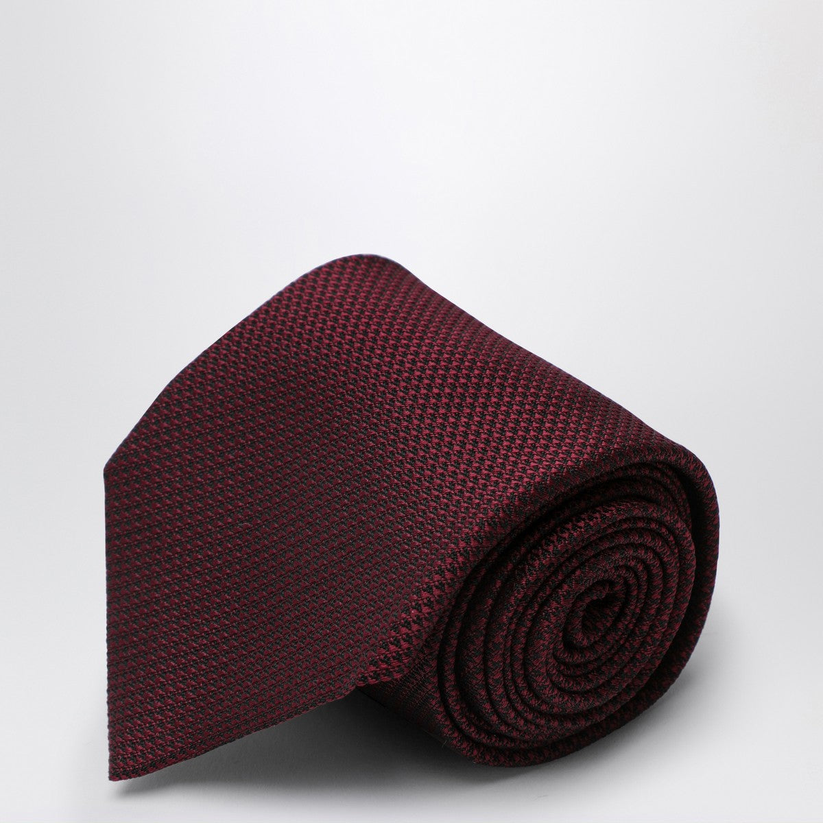 Destin Bordeaux-coloured silk tie Destin