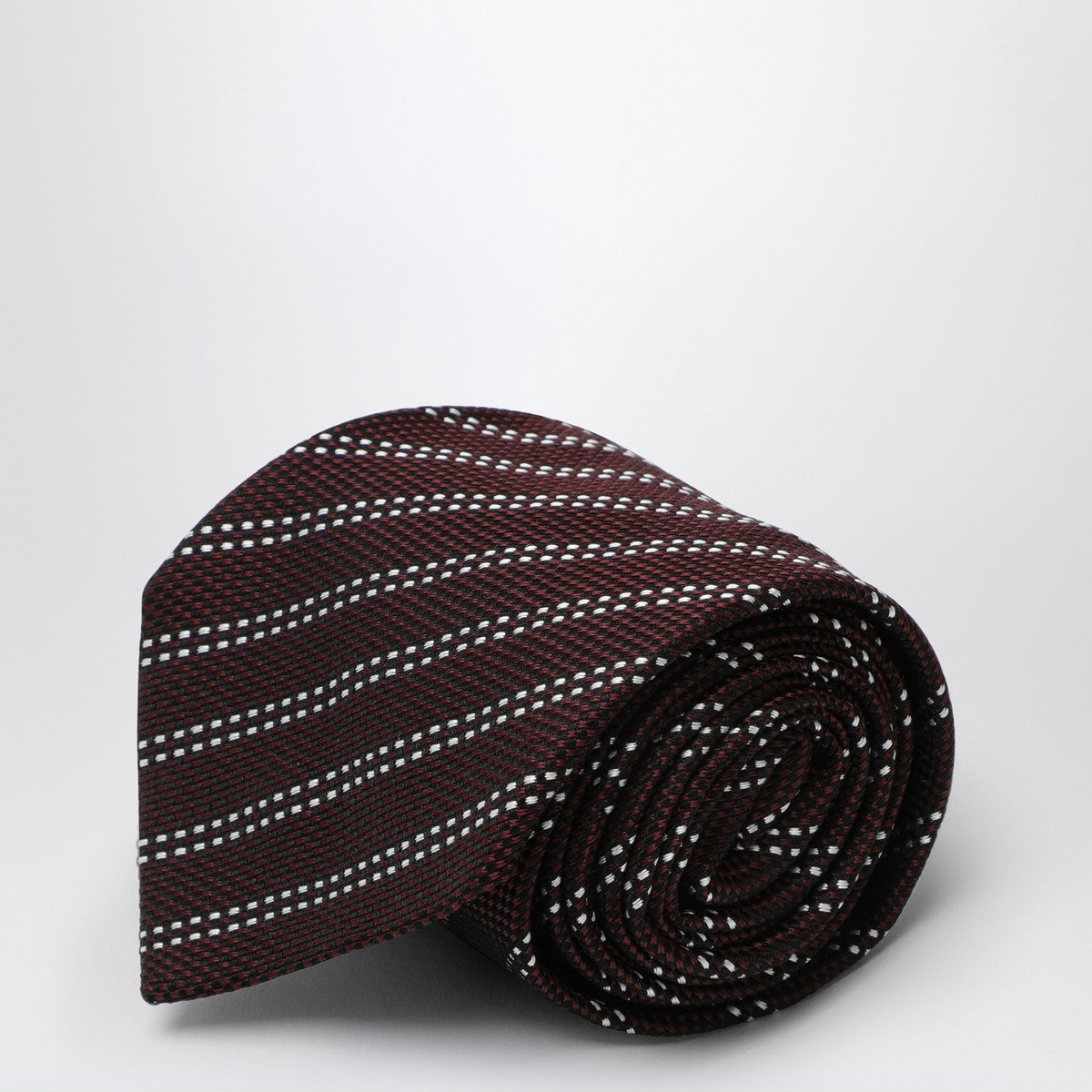 Destin Burgundy/white silk tie Destin