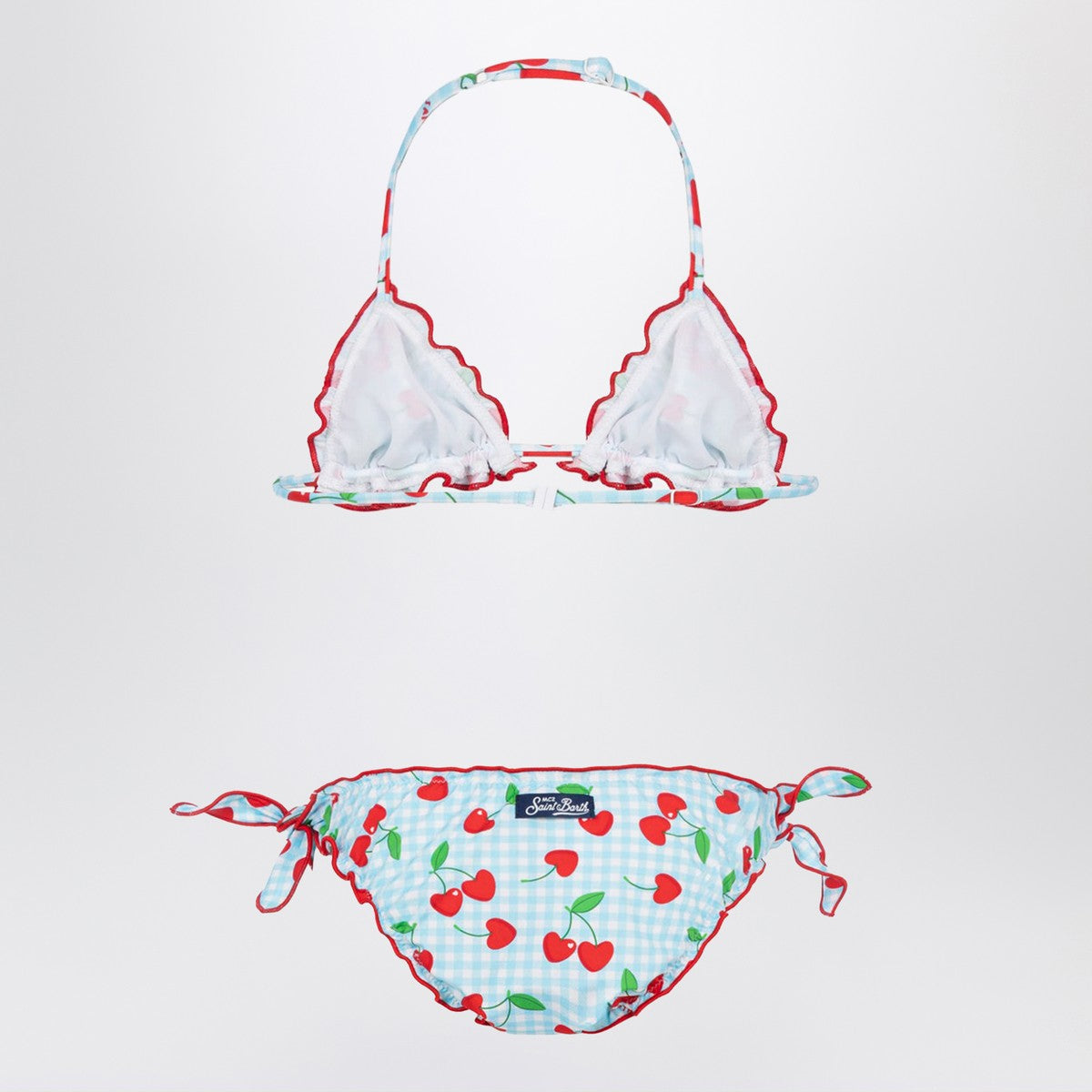 MC2 Saint Barth Cris bikini with Vichy and cherries pattern MC2 Saint Barth