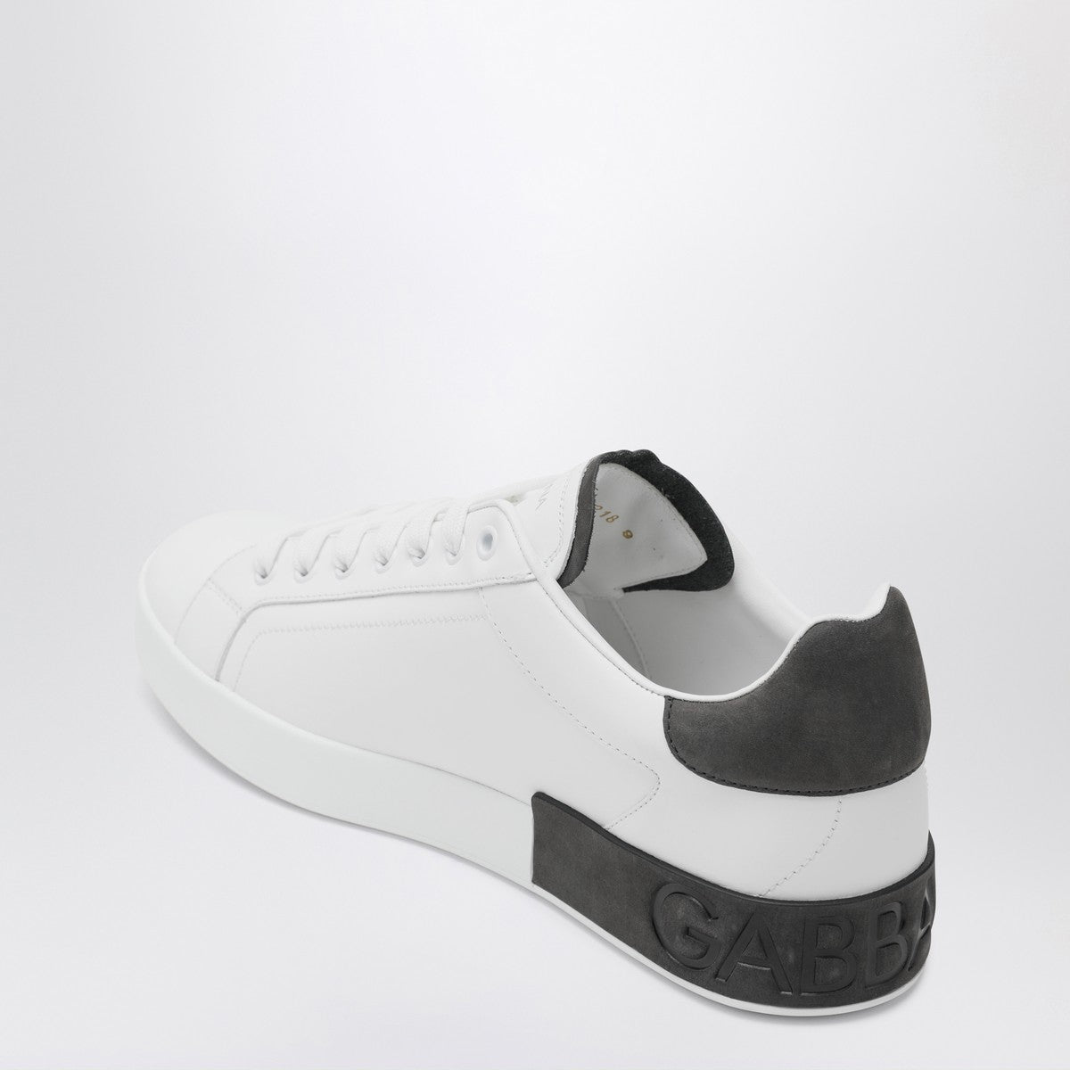 Dolce & Gabbana Dolce&Gabbana Portofino white/black leather sneaker Dolce & Gabbana