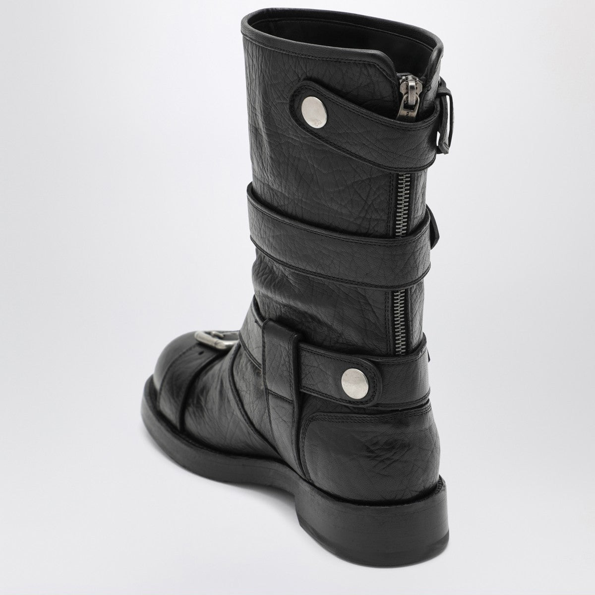 Dolce & Gabbana Dolce&Gabbana Black leather boots with straps Dolce & Gabbana