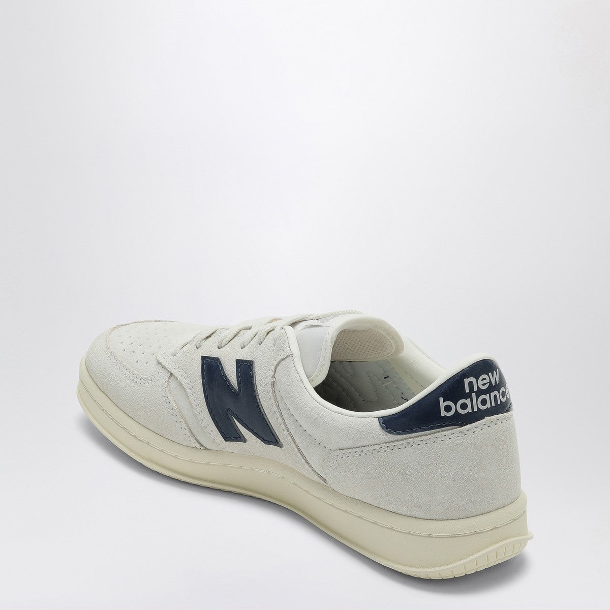 New Balance T500 white/blue suede sneaker New Balance
