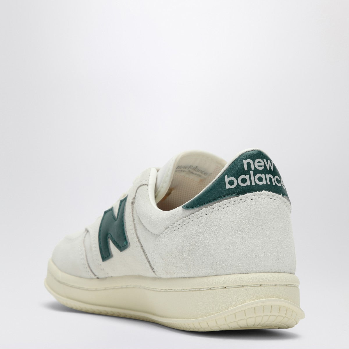 New Balance T500 white/green suede sneaker New Balance