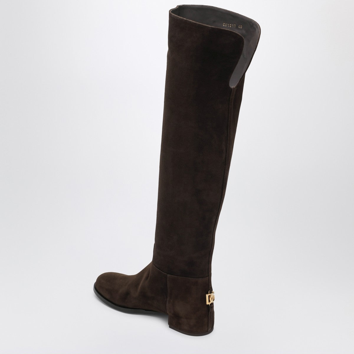 Dolce & Gabbana Dolce&Gabbana High suede boot in ebony brown Dolce & Gabbana