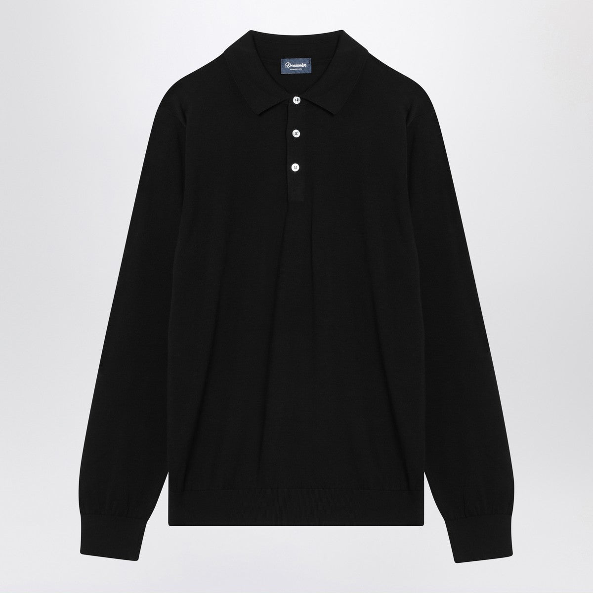 Drumohr Black cotton polo shirt Drumohr