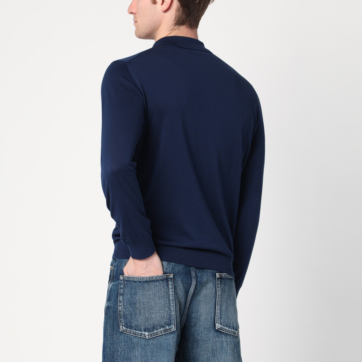 Drumohr Blue cotton polo shirt Drumohr