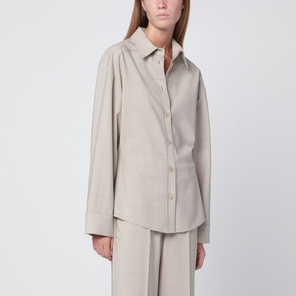 P.A.R.O.S.H. Stucco-coloured wool shirt P.A.R.O.S.H.