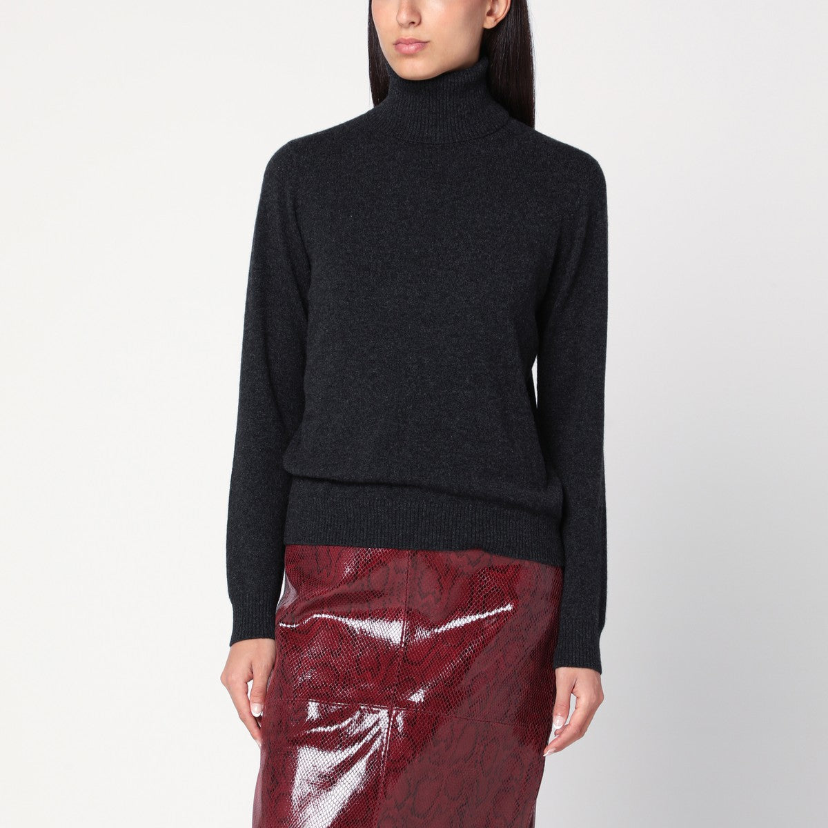 P.A.R.O.S.H. Grey turtleneck sweater in cashmere P.A.R.O.S.H.