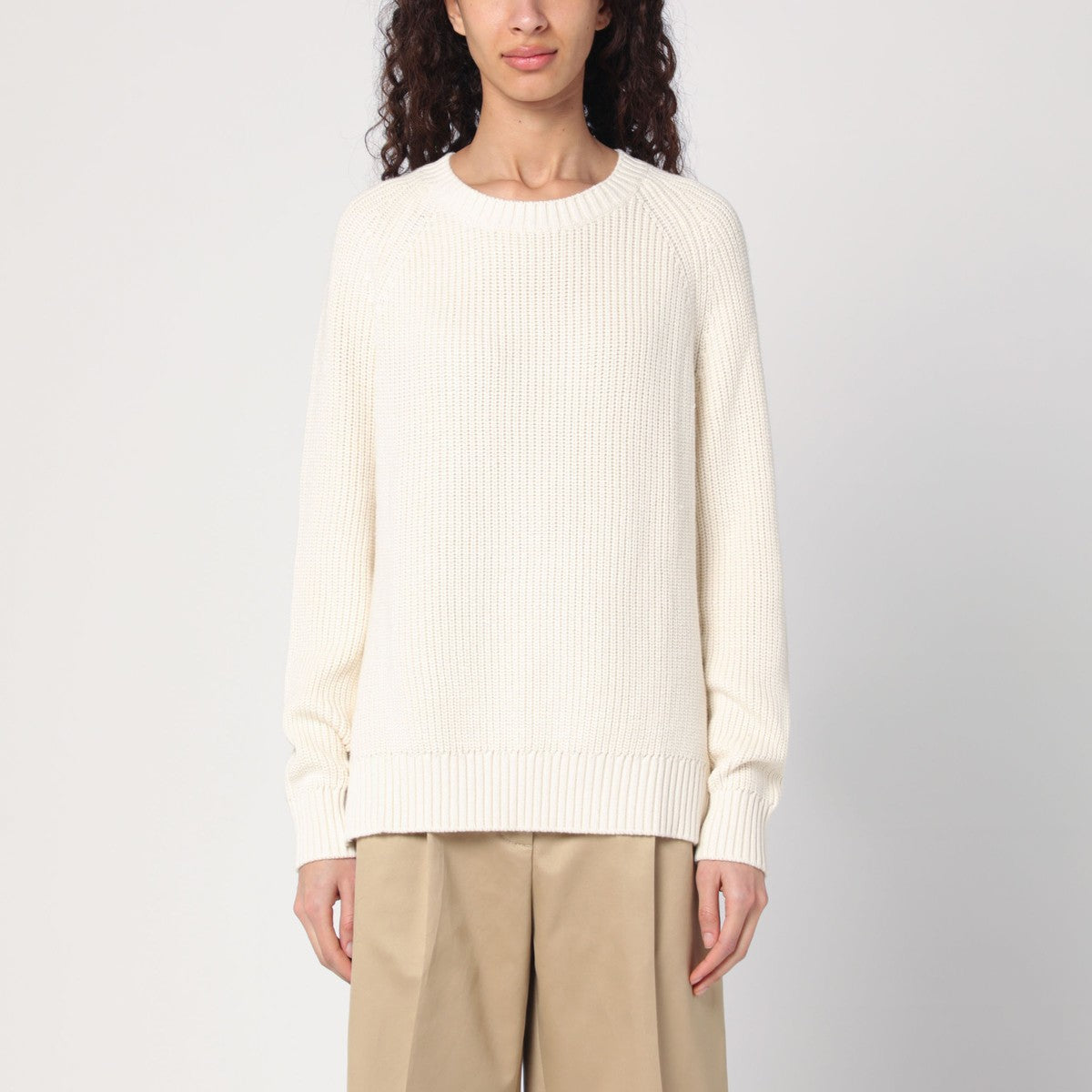 P.A.R.O.S.H. Sweater cream in cotton and cashmere P.A.R.O.S.H.