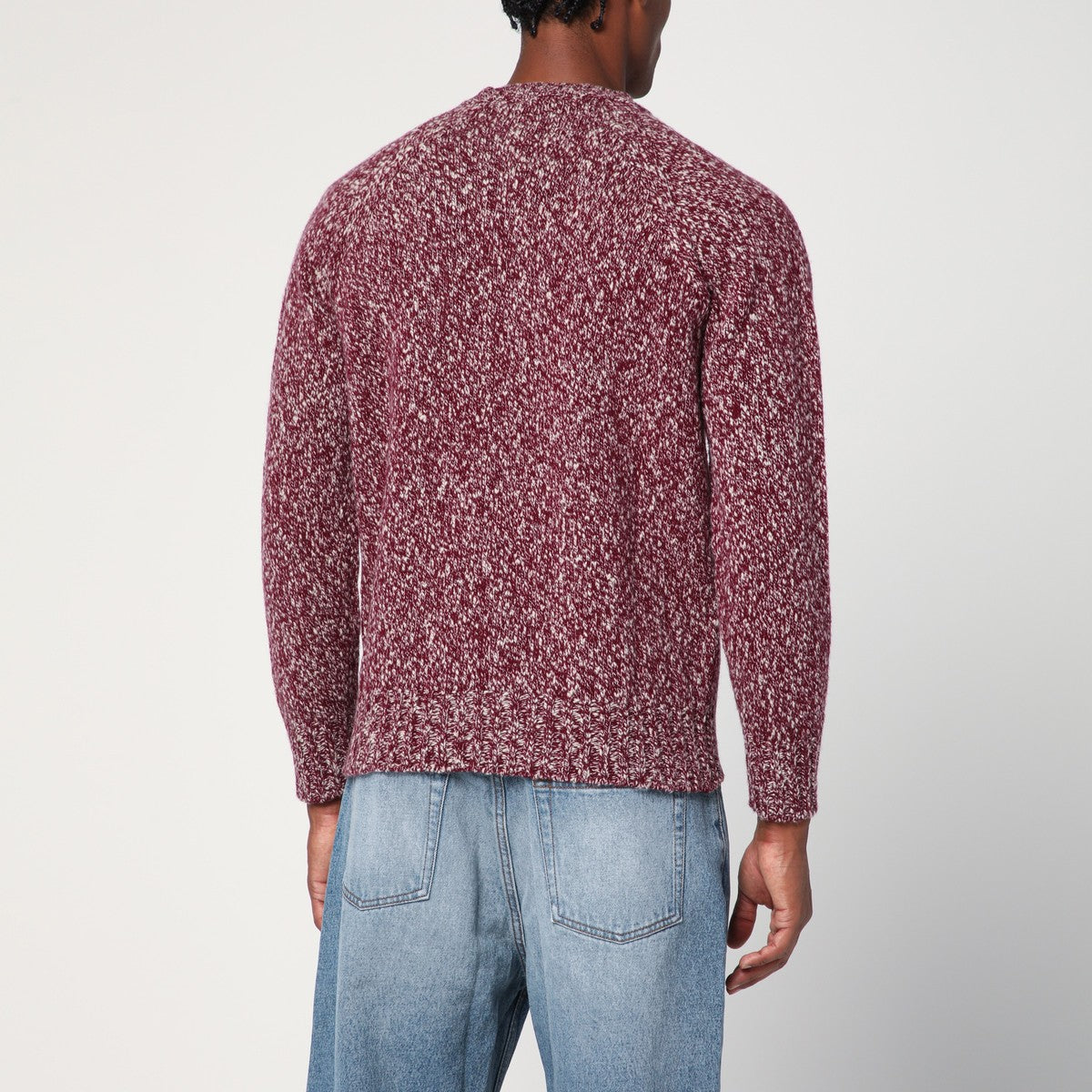 Drumohr Grape-coloured pattern wool sweater Drumohr