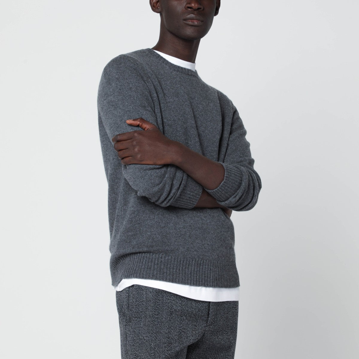 Drumohr Grey cashmere sweater Drumohr