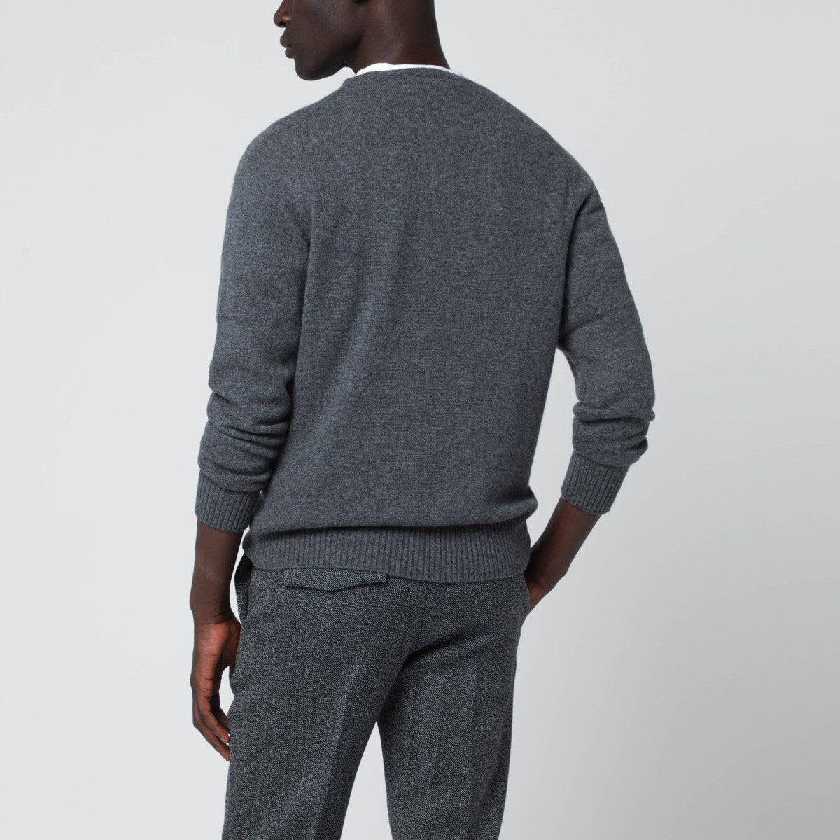 Drumohr Grey cashmere sweater Drumohr