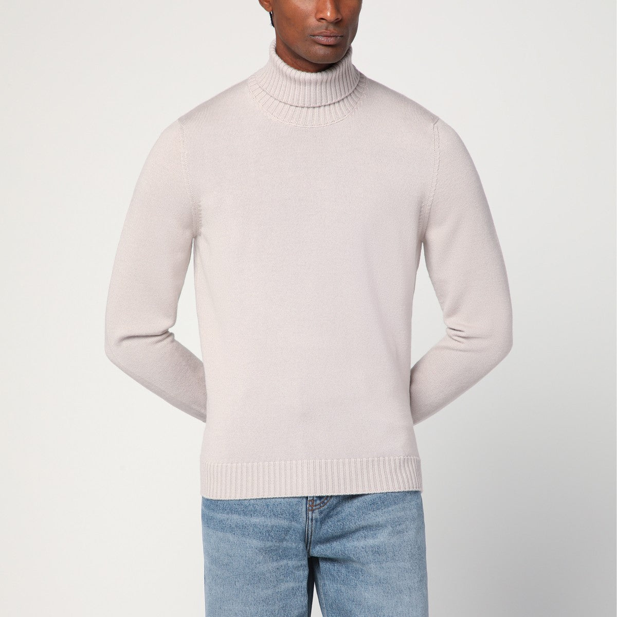 Drumohr Greige wool turtleneck Drumohr