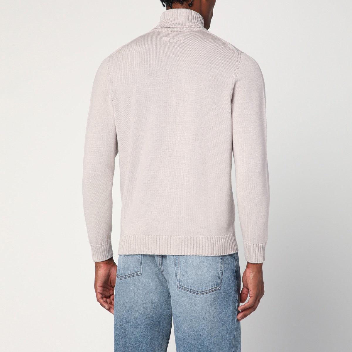 Drumohr Greige wool turtleneck Drumohr
