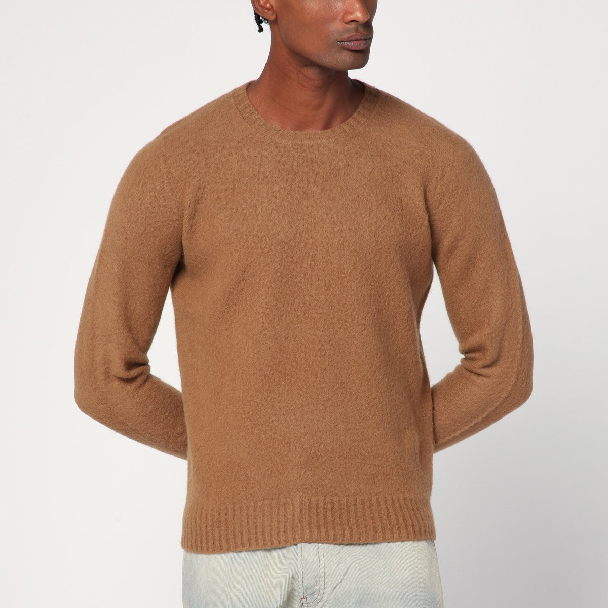 Drumohr Light brown lambswool sweater Drumohr