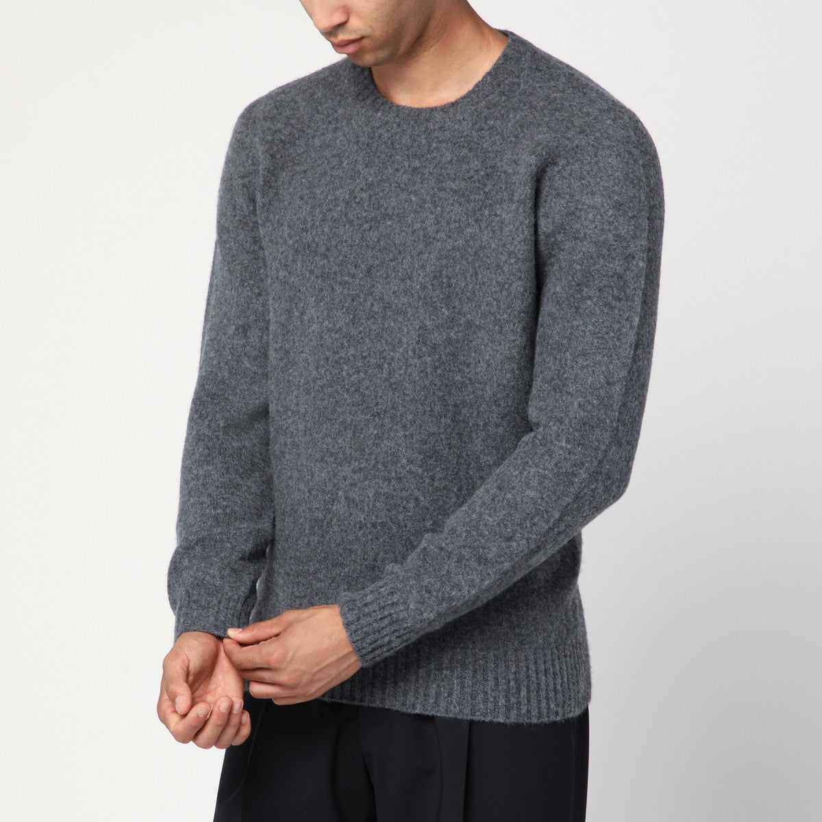 Drumohr Grey lambswool sweater Drumohr