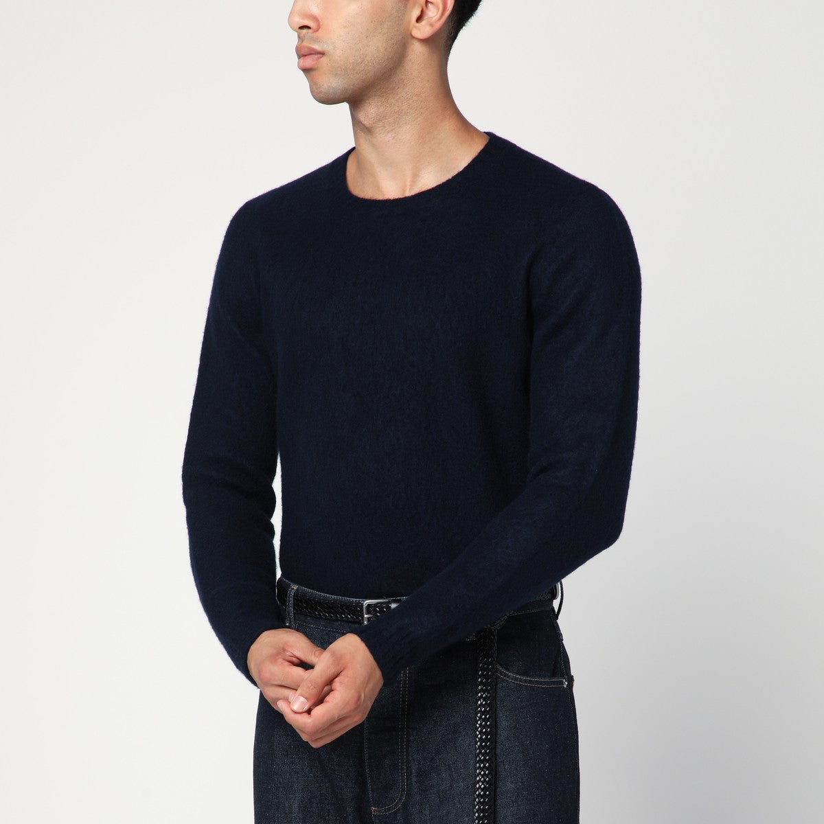 Drumohr Navy blue lambswool sweater Drumohr