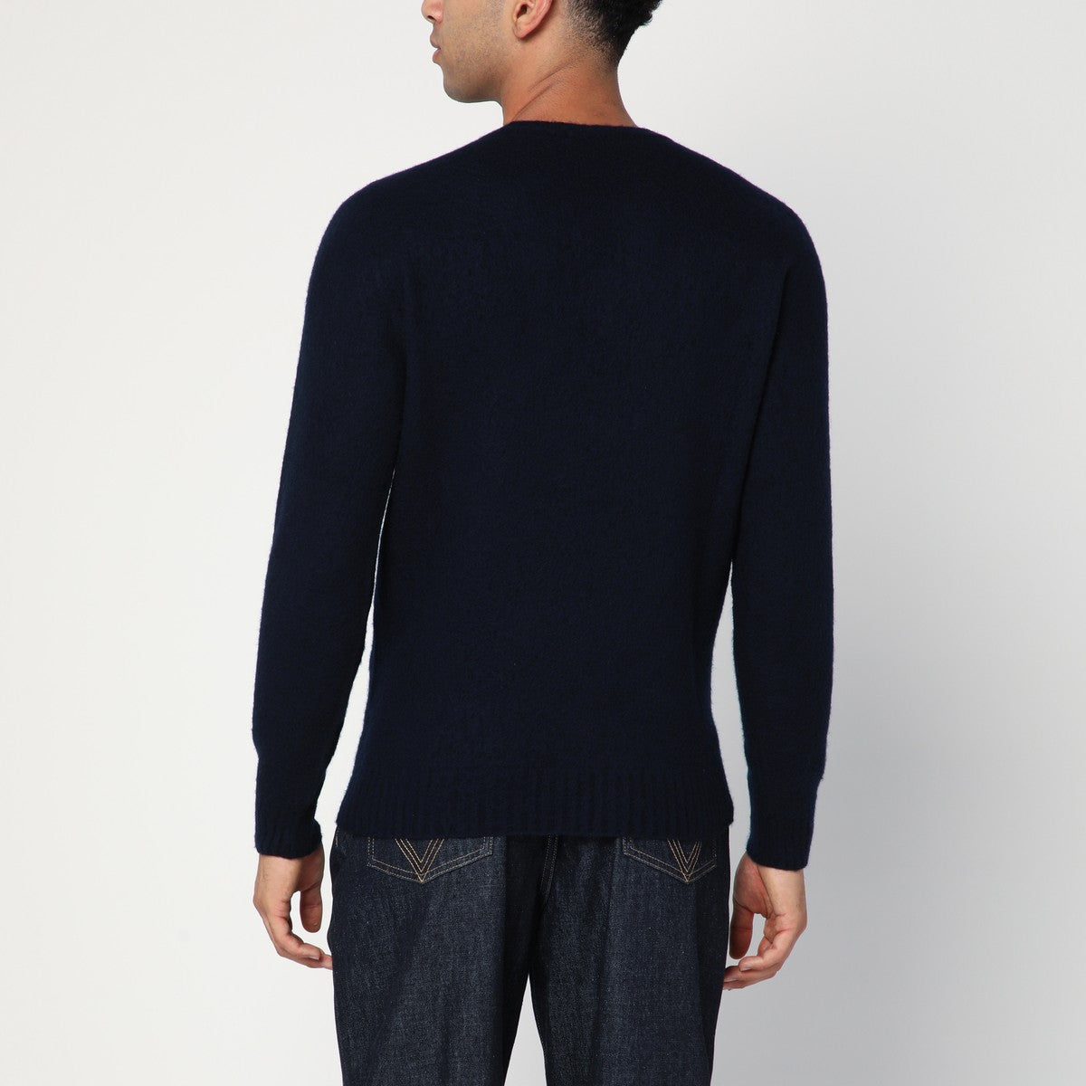 Drumohr Navy blue lambswool sweater Drumohr