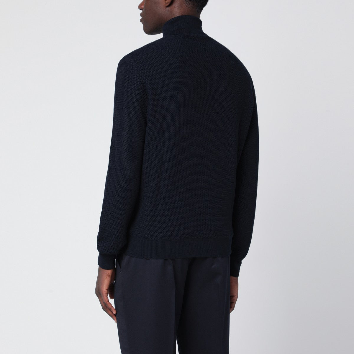 Tagliatore Blue wool turtleneck sweater Tagliatore