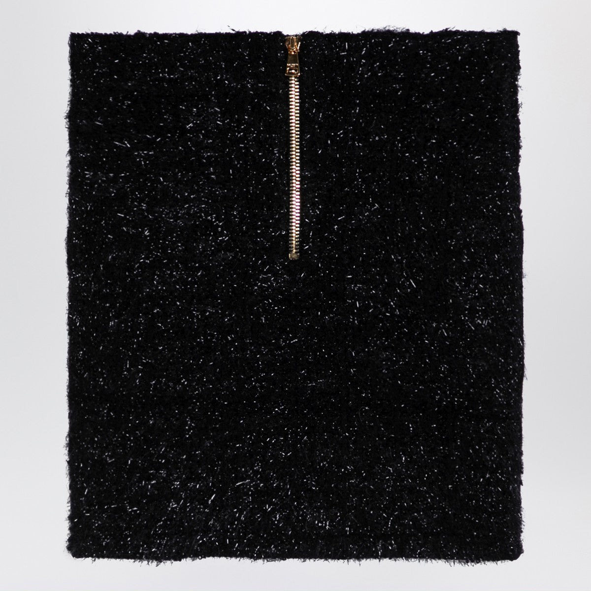 Balmain Black tweed miniskirt with buttons Balmain