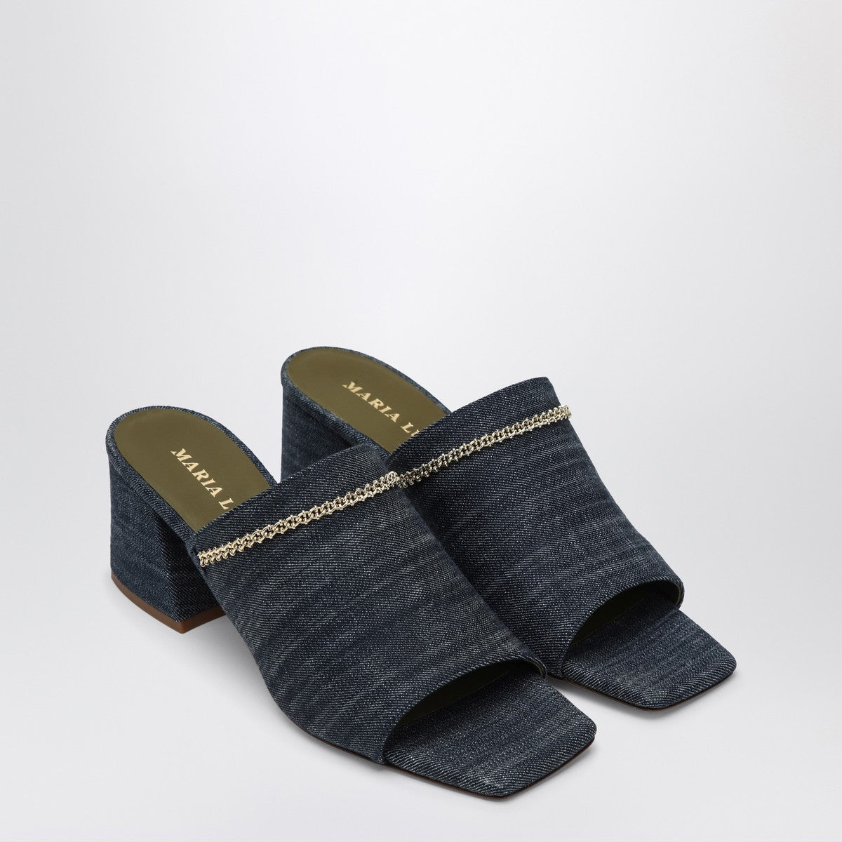 MARIA LUCA Messalina blue denim sandals MARIA LUCA