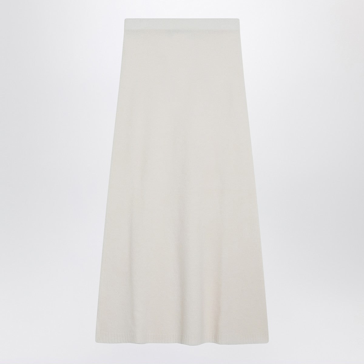 Max Mara Ivory skirt in stretch cashmere knit Max Mara