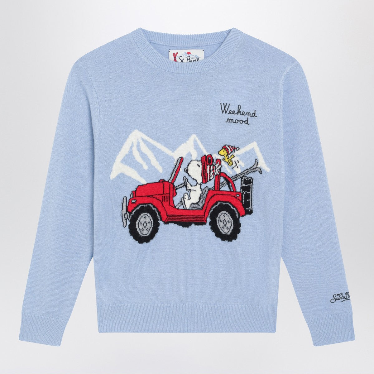 MC2 Saint Barth Light blue wool-blend sweater with Snoopy MC2 Saint Barth