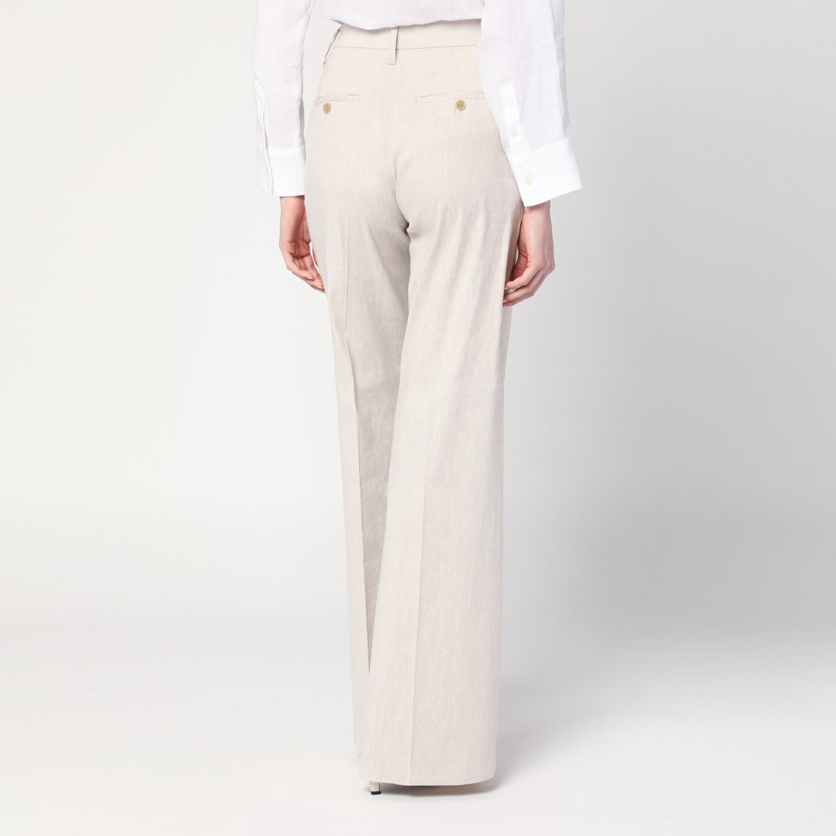 DEPARTMENT 5 Misa grey mélange trousers in linen blend DEPARTMENT 5