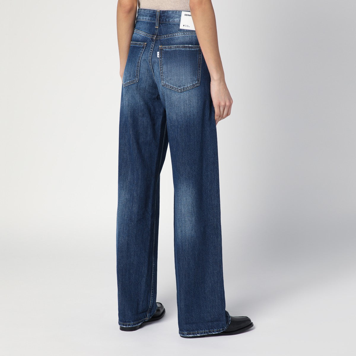 DEPARTMENT 5 Wide-leg Pop blue jeans with washed effect DEPARTMENT 5