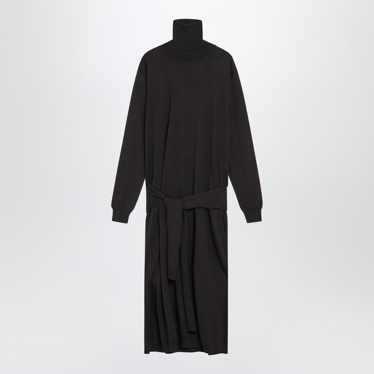 LEMAIRE Brown trompe-l''oeil wool-blend dress Lemaire