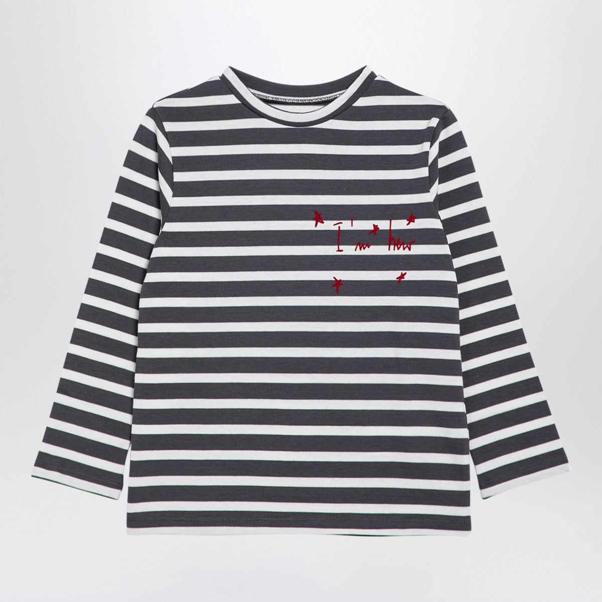 Douuod Grey/white striped cotton jersey Douuod