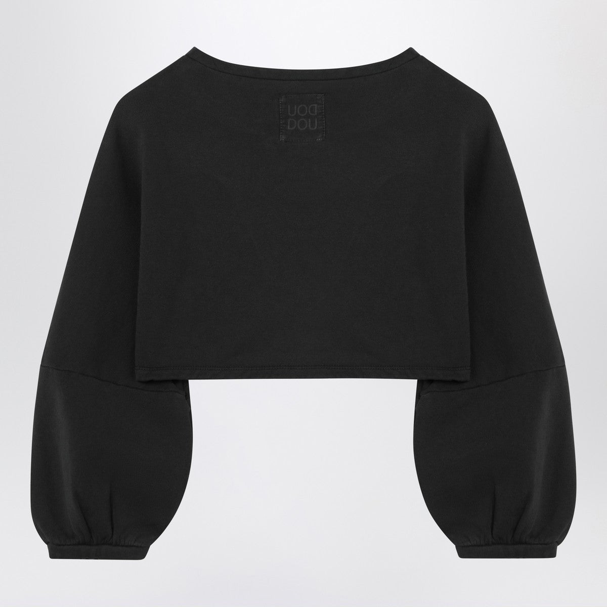 Douuod Cropped sweatshirt in black cotton Douuod