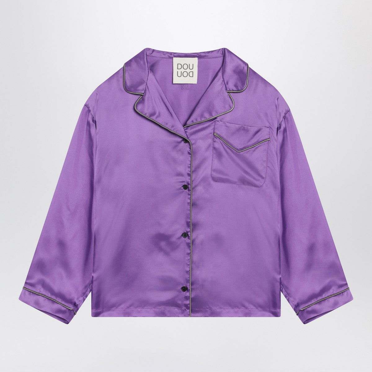 Douuod Purple satin pyjama shirt Douuod