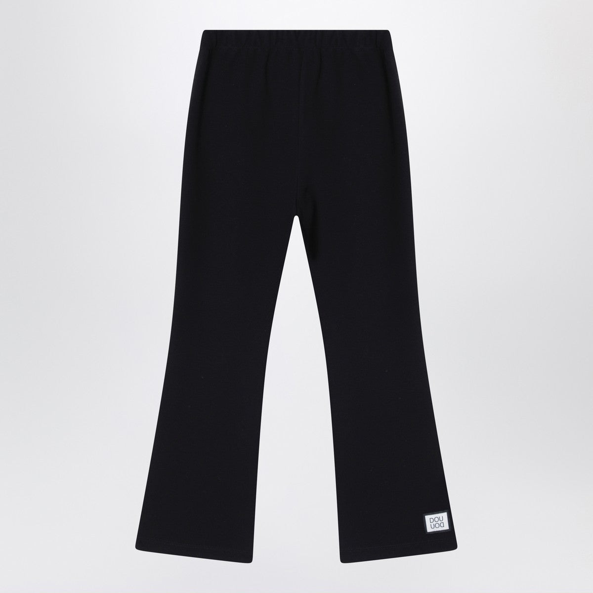 Douuod Black trousers with logo patch Douuod