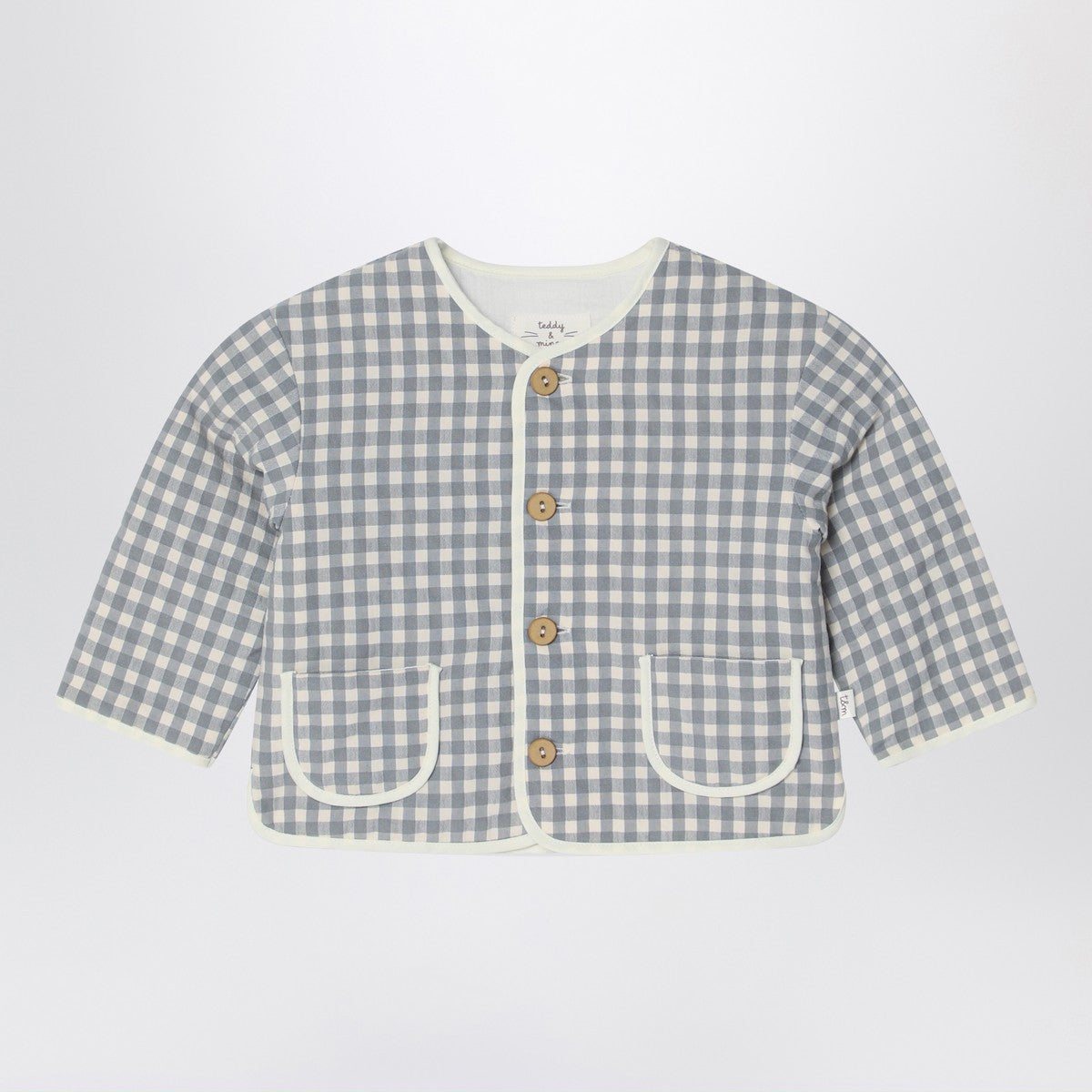 Teddy & Minou Gray/white jacket with Vichy pattern Teddy & Minou