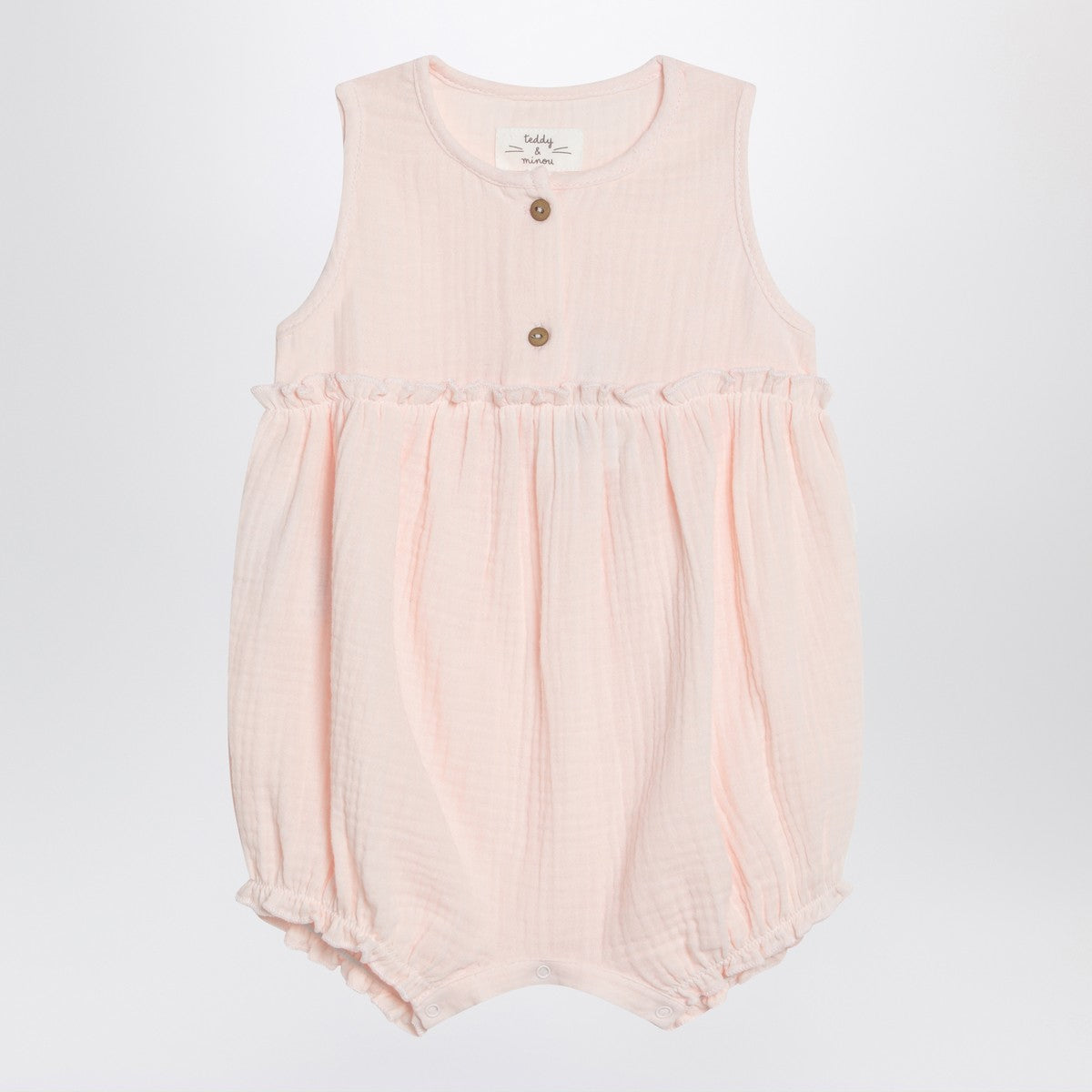 Teddy & Minou Pink cotton romper