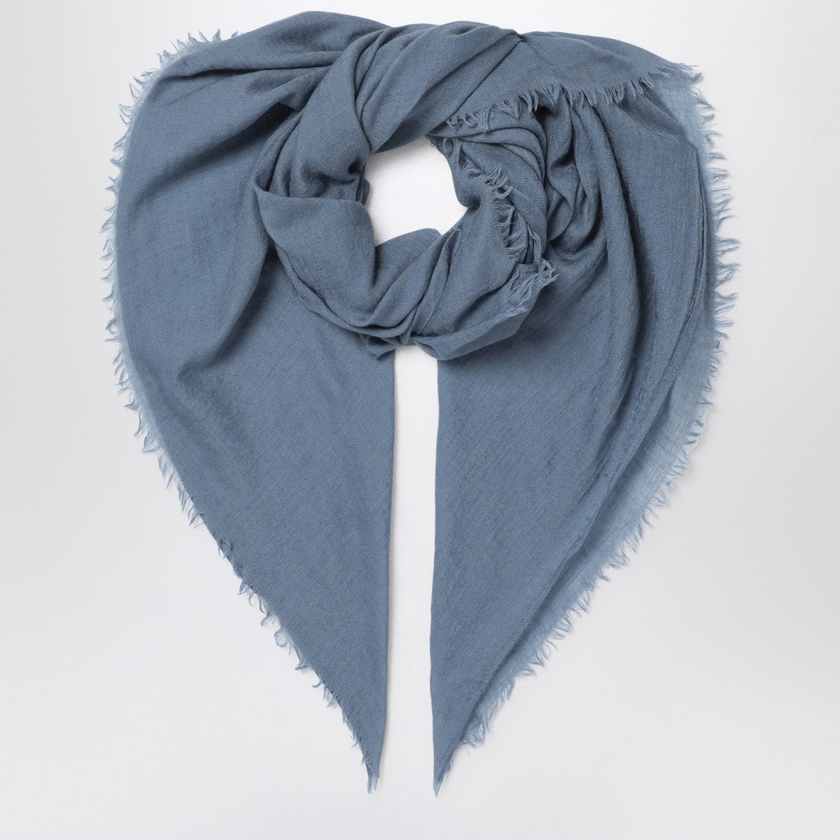 Destin Oxford blue wool-silk blend scarf Destin