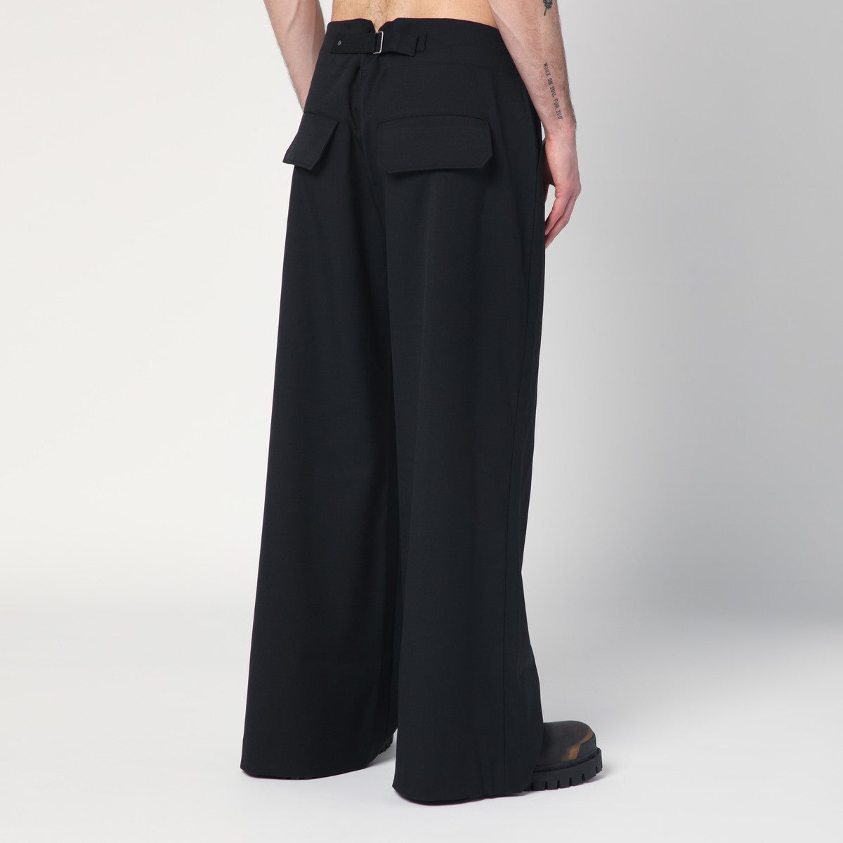 Entire Studios Wide black wool-blend trousers Entire Studios