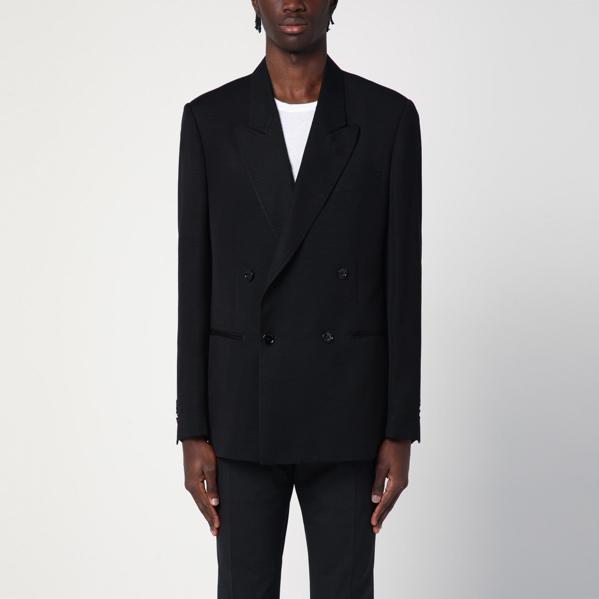 Lardini Black double-breasted jacket Lardini