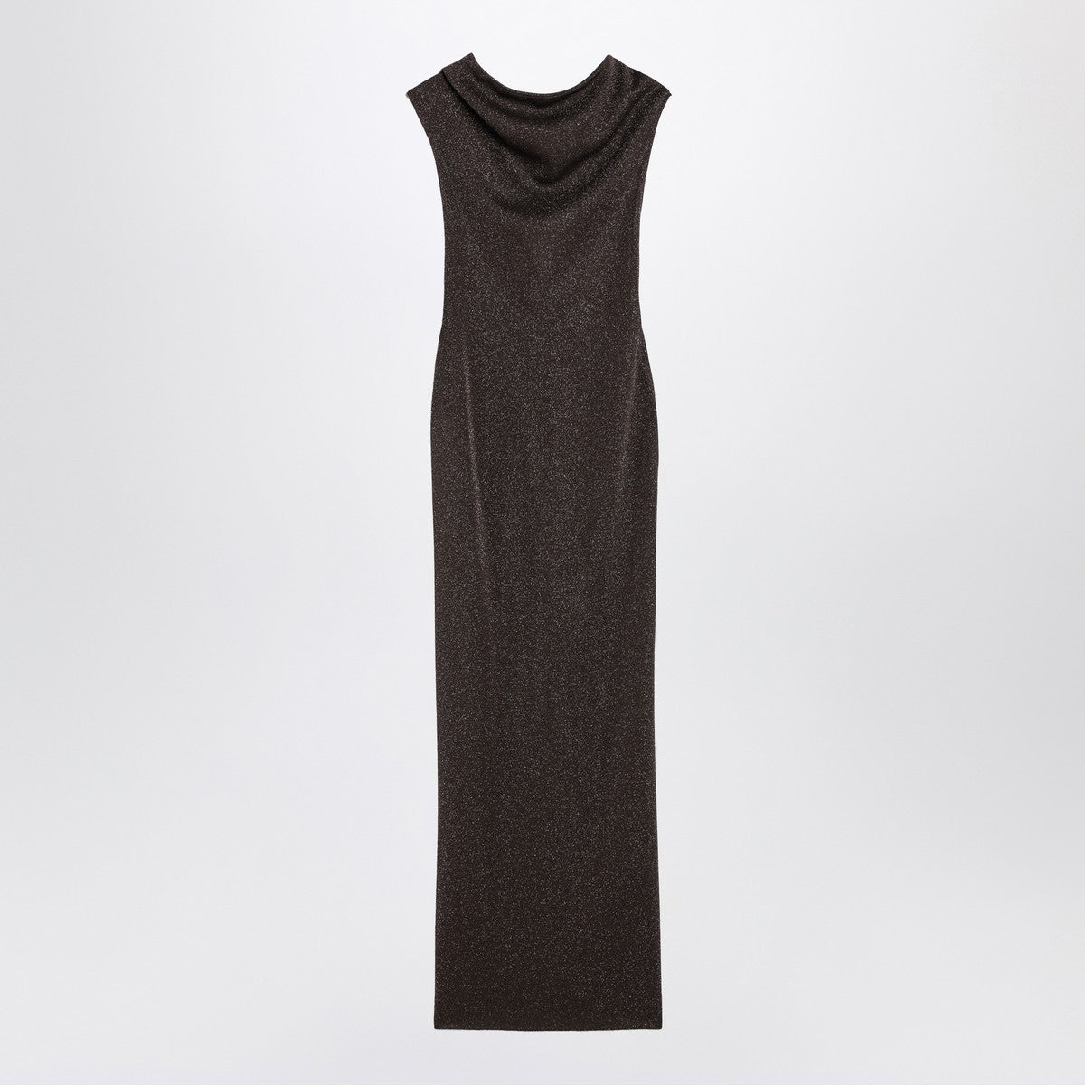 Max Mara Pianoforte Brown dress in viscose and lurex yarn Max Mara Pianoforte