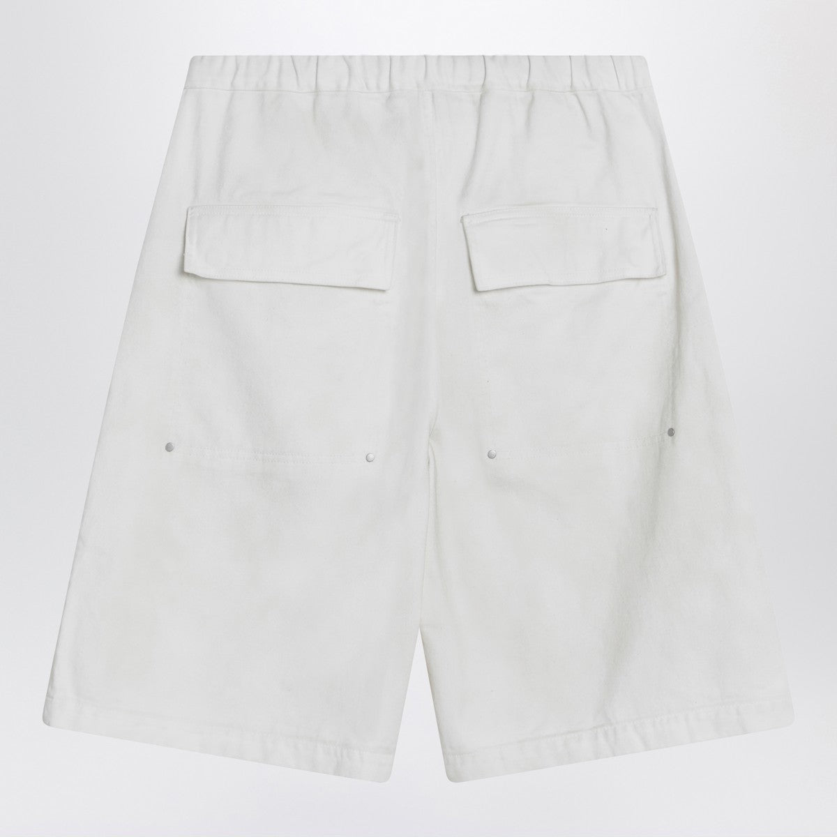 Entire Studios Wide white bermuda shorts in cotton Entire Studios