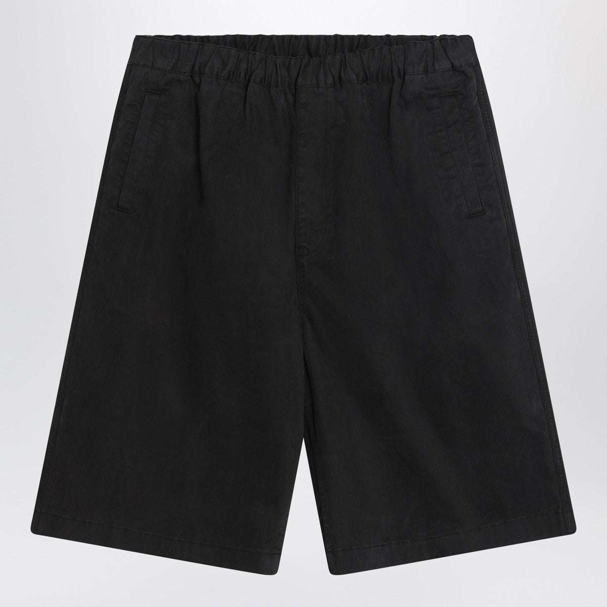 Entire Studios Wide black bermuda shorts in cotton Entire Studios