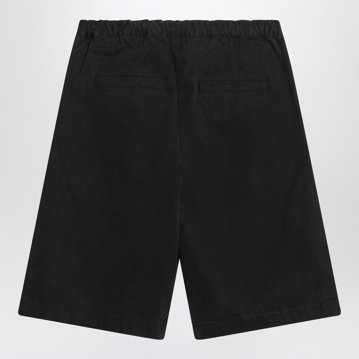 Entire Studios Wide black bermuda shorts in cotton Entire Studios