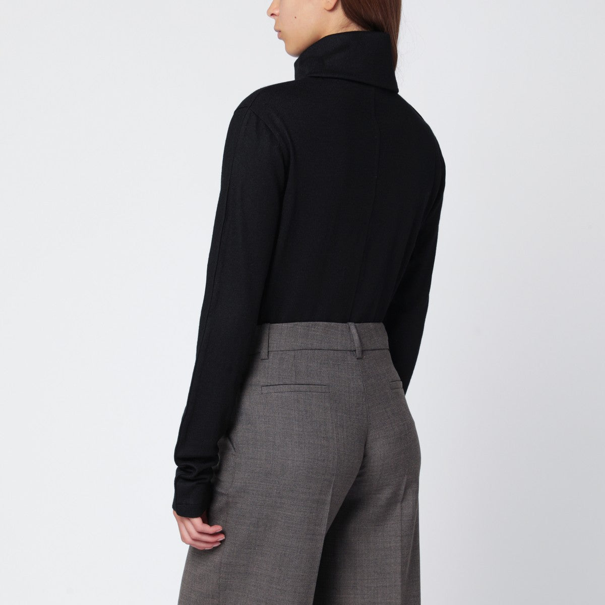 Entire Studios Black wool zip-collar top Entire Studios