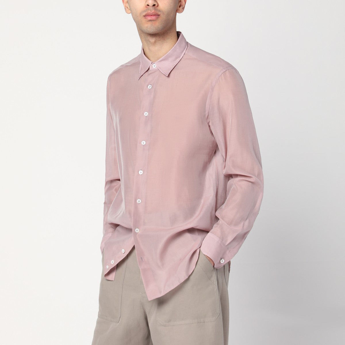 Lardini Pink shirt in silk blend Lardini