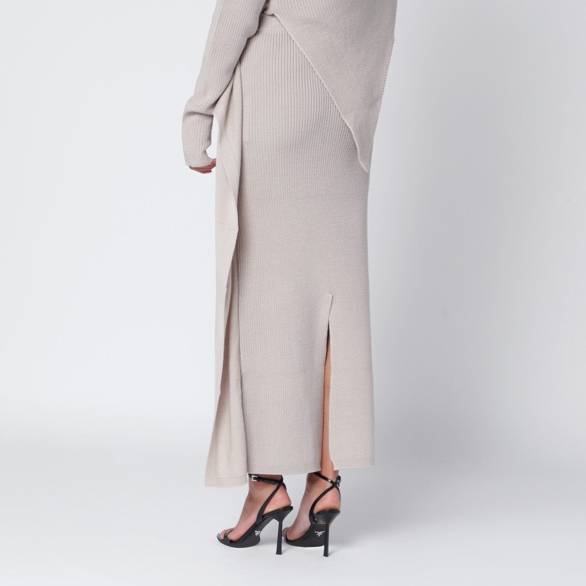 Entire Studios Light beige long wool skirt Entire Studios