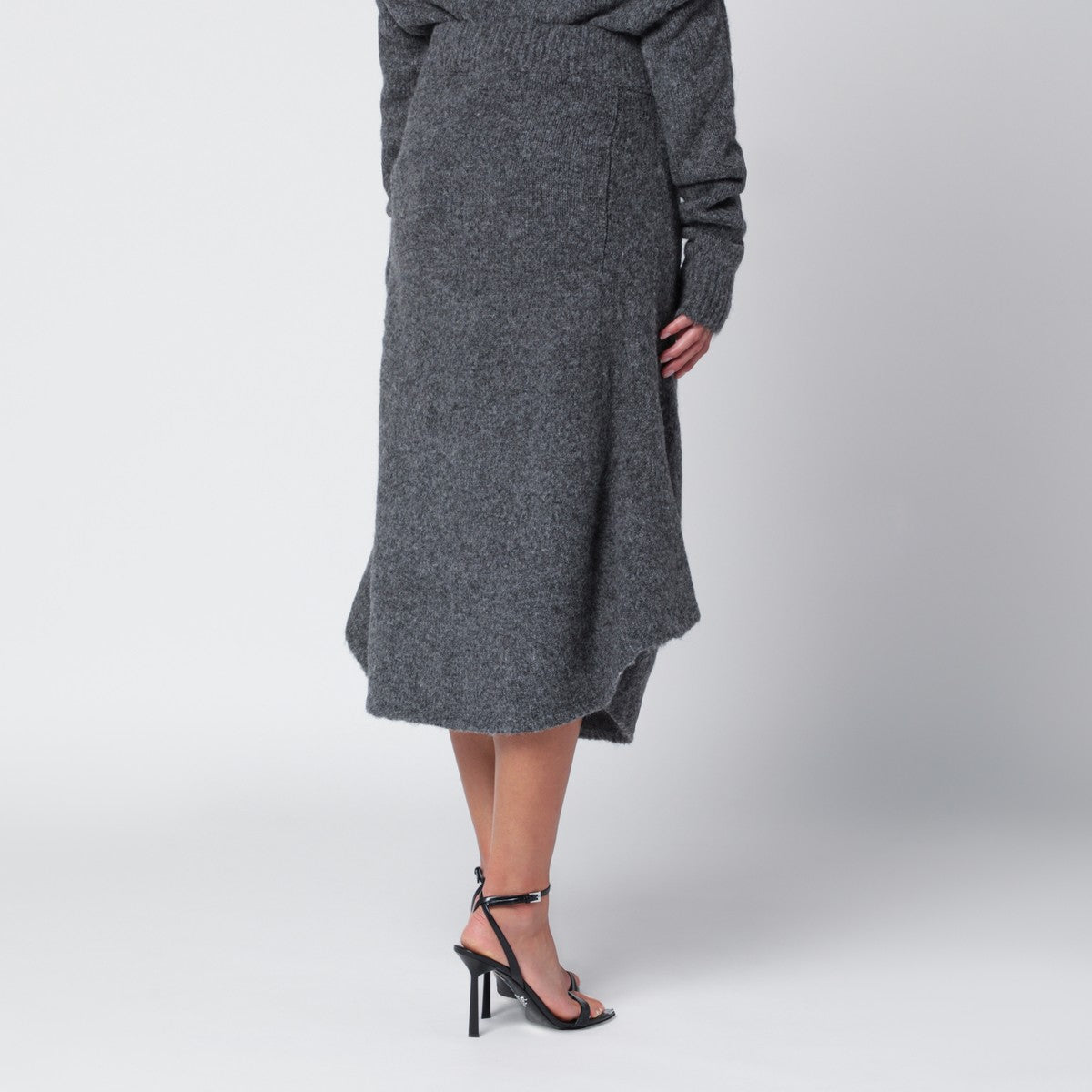 Entire Studios Smoke grey wool-blend midi skirt Entire Studios
